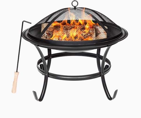 Best Choice Products 22in Outdoor Patio Steel BBQ Grill Fire Pit