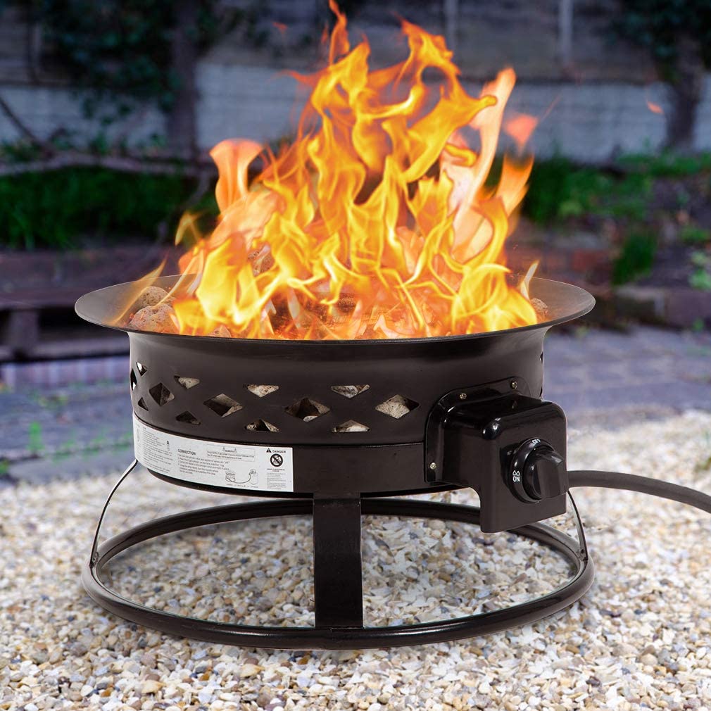 BestMassage 19″ Fire Pit Round Outdoor FirePit Metal Fire Bowl | Best ...
