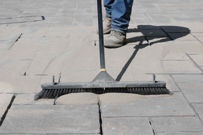 What do you put between paver joints?